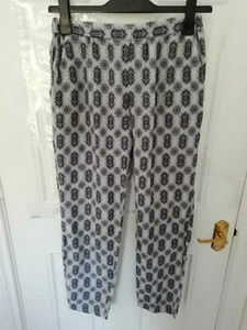 Velvet by Graham & Spencer S Grey Blue Cotton Silk Mix Trousers Pockets Lined - Picture 1 of 9