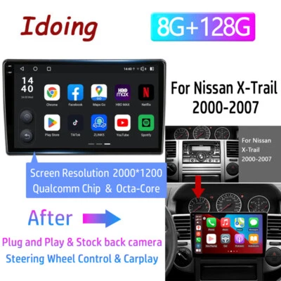 Wireless Carplay Android For 2001-2007 Nissan X-Trail  Car Stereo Ridio GPS Navi - Image 1 of 4