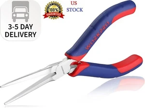 WORKPRO 6" Needle Nose Pliers, Mini Long Nose Pliers with Comfort Grip Handles, - Picture 1 of 8