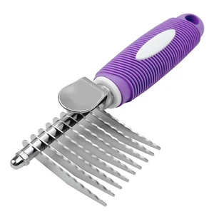 Detangling Pet Comb for Dog & Cat, Grooming Comb with Long & Short Stainless Ste - Picture 1 of 7