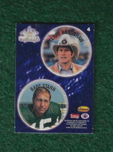 TERRY BRADSHAW  BART STARR - 1994 TED WILLIAMS ROGER STAUBACH'S NFL - POG CARD 4