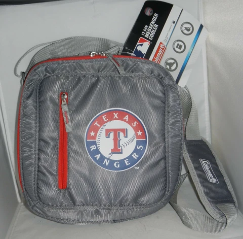 NWT Texas Rangers MLB Baseball 12 Can Messenger Soft Side Cooler by Coleman Cover