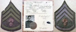 Genuine WWI USA War Dept ID 11/5/1918 & Ordnance 2nd Lieutenant Uniform Chevrons - Picture 1 of 19