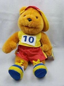 NWT REEBOK Rare 1998 Little Sport Bear 18" Mattel Leukemia Plush Stuffed Animal - Picture 1 of 10