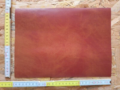 Rindsleder PU-Leder orange ca.2mm dick Lederrest DIN A4 Lederhaut 30 x 21,5cm - Bild 1 von 2