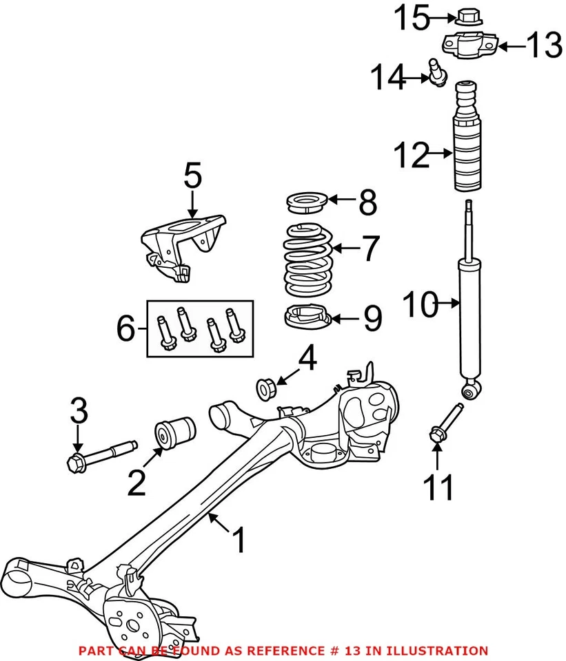 Soporte amortiguador suspensión izquierda conductor trasero Mopar genuino OEM para Fiat 500L Foto 1 de 1