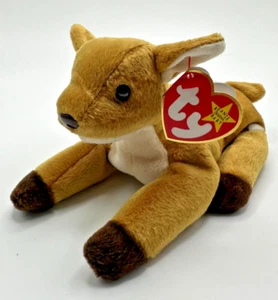 Ty Beanie Baby Whisper The Deer 1997 5th Gen Swing Tag 6th Gen Tush Tag #2 - Picture 1 of 13