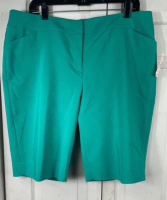 Dressbarn Jones Studio шорты женщин зеленый повседневный плоский передний размер 16 новый с Ярлыками - Изображение 1 из 4