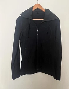 Lululemon Hoodie Stride Jacket Black Women’s Size 6 Athletic Yoga Gym Vintage - Picture 1 of 10