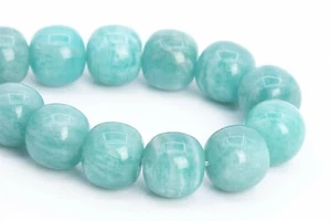 10x10 mm Echte Natürliche Amazonit Perlen Grade AAA Fass Trommel Lose Perlen 7 Zoll - Bild 1 von 3