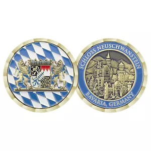 SCHLOSS NEUSCHWANSTEIN FAIRYTALE CASTLE BAVARIA GERMANY 1.75" CHALLENGE COIN - Picture 1 of 1