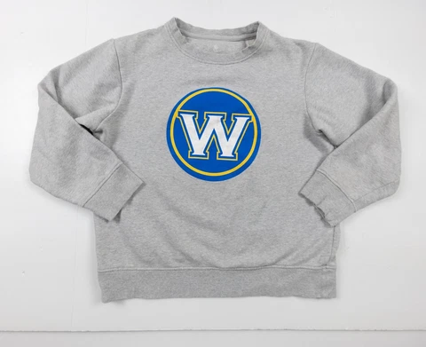 Golden State Warriors Sweatshirt Men's Large Gray Crew Neck NBA Basketball Adult Cover