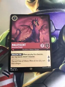 Disney Lorcana The First Chapter - Maleficent Monstrous Dragon - FOIL Legendary - Picture 1 of 2