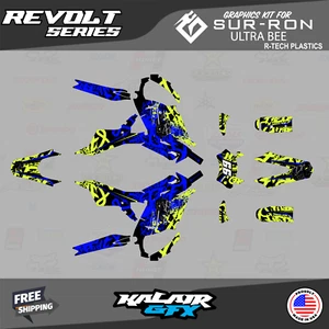 Graphics Kit for Sur-Ron Ultra Bee R - Tech Plastics All Years Revolt-BLUE-SHIFT - Bild 1 von 6