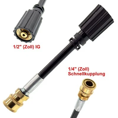 Schlauchverbinder Adapter für Wasserhahn 1/2" IG auf Schnellkupplung 1/4" Zoll - Bild 1 von 4