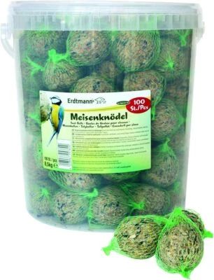 - 100 Meisenknödel für Wildvögel mit Netz im Eimer - Bild 1 von 4