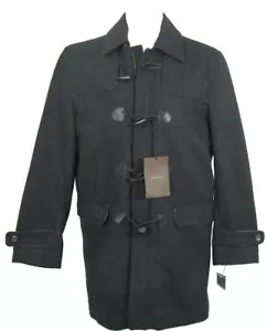 NEW $350 Macy's Tasso Elba Toggle Front Coat! *Gray with Black Detailing* Wool - Picture 1 of 3