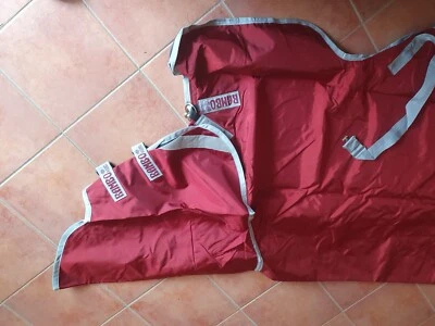 Horseware Rambo Puls light Regendecke mit Hals weinrot Größe 165 - Bild 1 von 4