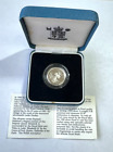 1990 Great Britain UK 1 Pound PROOF SILVER coin SET with box & COA