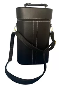 WINE Carrier LEATHERETTE TWO BOTTLE CARRIER CASE New - Picture 1 of 5