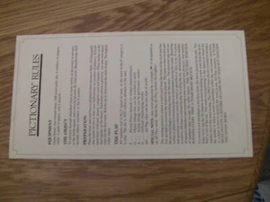 First Edition Pictionary Replacement instruction booklet - Picture 1 of 1