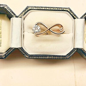 Anello Cocktail Unico Topazio Bianco Naturale Misura 7 Gemma Placcato Argento  - Foto 1 di 4