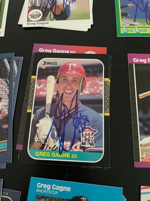 Twins Greg Gagne Signed Donruss 1987 Card - Imagem 1 de 3