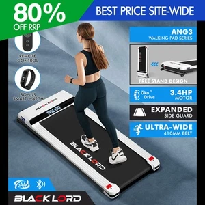 BLACK LORD Treadmill Electric Walking Pad Steel Frame Under Desk Gym 410mm White - Picture 1 of 12