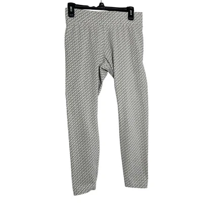 Leggings femininas Tommy Hilfiger com estampa geométrica tamanho médio cinza branco - Imagem 1 de 4