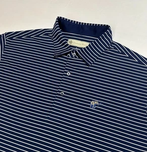 Donald Ross Golf Poloshirt Herren XL blau gestreift - The Union League Golfschläger - Bild 1 von 5
