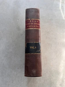 Cases Argued and Adjudged Court of Appeals State of Texas - Vol. 8 - 1880 - Imagen 1 de 5