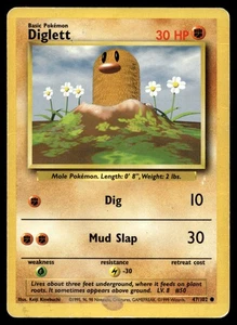 Diglett 047/102 Pokemon Base Set Unlimited Non Holo (HP) - Picture 1 of 2