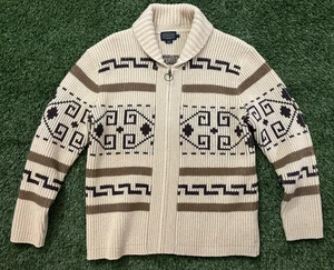 Pendleton Westerley Wool Cardigan Sweater Men's L Big Lebowski Aztec Cowichan - Picture 1 of 9