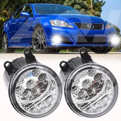 Pair Front Fog Lights Bumper Lamps Left & Right Side For Lexus IS F 2008-2013 - Imagem 1 de 4
