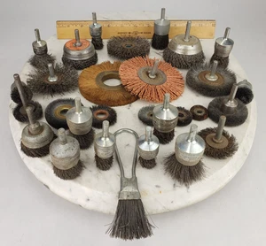 Lot Wire Wheel Brush - 1/4" Shank Anderson Cup Straight Osborn Rust Removal - Picture 1 of 11