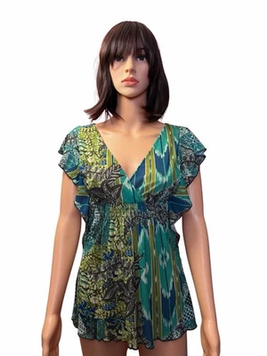 Blusa para mujer con mangas de gorra con volantes  Foto 1 de 4