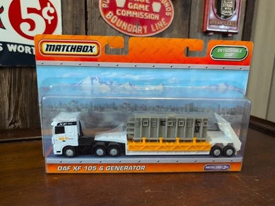 Remolque tractor Matchbox MBX DAF XF 105 y generador estilo convoy nuevo de stock Foto 1 de 2