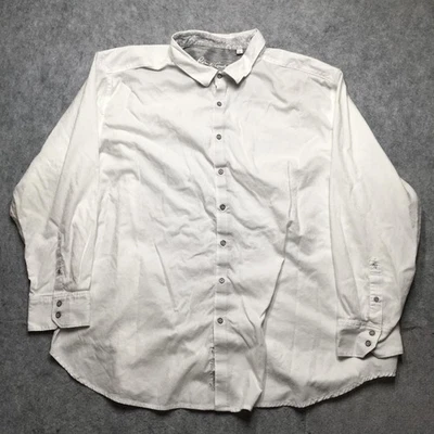 Robert Graham Shirt Mens 5XL White Button Down Floral Jacquard Cuffs Patterned - Image 1 of 4