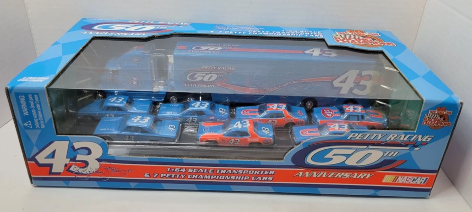 Vintage 1999 Racing Champions Petty 50th. Nascar Cars & Transporter NIB #43 - Image 1 of 4