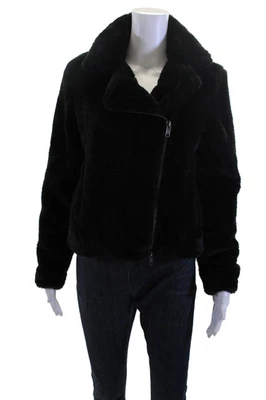 Chaqueta de motociclista negra con cremallera de diseñador Rebecca Minkoff para mujer talla XS Foto 1 de 4