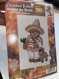 Janlynn Cherished Teddies Around The World Carlos Mexico Cross Stitch Kit 139-84 - Picture 1 of 2