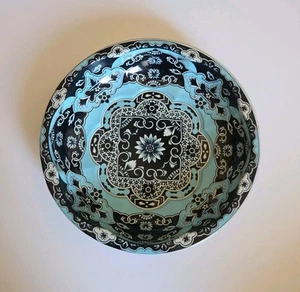 Vintage Daher 10" Decorative Tin Bowl - Floral Design - Made in England - 1970's - Picture 1 of 5