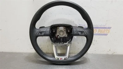 22 2022 AUDI SQ8 OEM STEERING WHEEL BLACK LEATHER 4M8419091 - Image 1 of 4