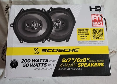 Altavoces Coche Scosche HD57684SD 5x7 6x8 200W 4 Vías NUEVO Sistema de Audio Actualización de Sonido Foto 1 de 4