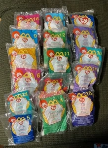 Lotto di 16 Ty Beanie Babies di McDonald's. Nuovo In Confezione Vintage. - Foto 1 di 17