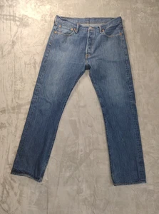 Levi's Jeans Men's 34x34 Original Fit 501 Button Fly 100% Cotton Medium Wash - Picture 1 of 11