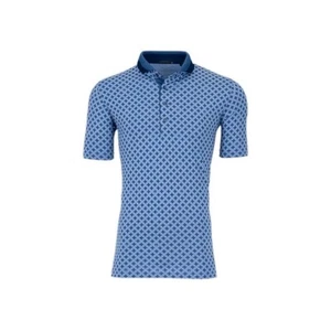 NUEVA Camisa Polo de Golf Greyson Para Hombre Talla Pequeña Azul Nube Amor+Lealtad Estampado - Imagen 1 de 7