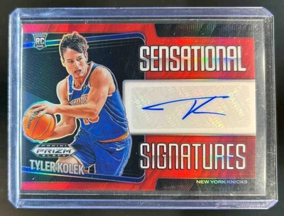 2024-25 Prizm Black Tyler Kolek Sensational Signatures RC Red Prizm Auto #/99 - Image 1 of 2