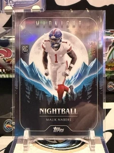 2024 Topps Midnight Malik Nabers RC /25 Nightball Moon Beam NB-6 Giants TZ 13E - Picture 1 of 2