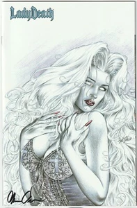 Lady Death: Re-Imagined #1 Edición Super Premium - Firmado con certificado de autenticidad, casi nuevo/casi nuevo+ - Imagen 1 de 2